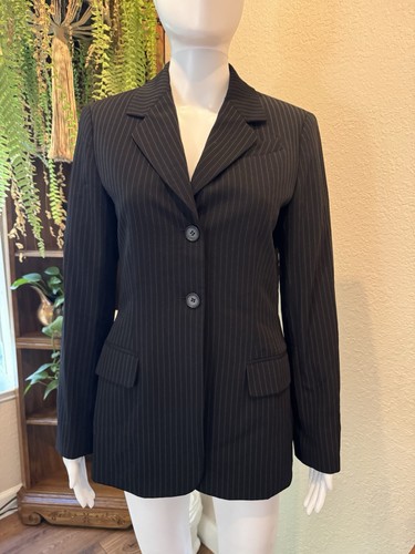 Blazer donna nero gessato anne - blazer,